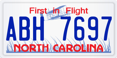 NC license plate ABH7697