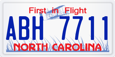 NC license plate ABH7711