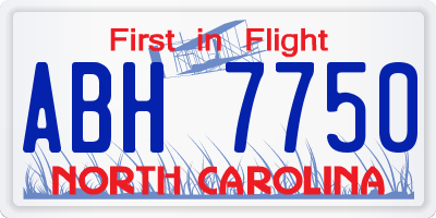 NC license plate ABH7750