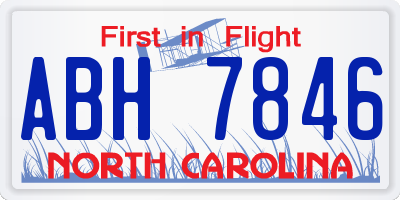 NC license plate ABH7846
