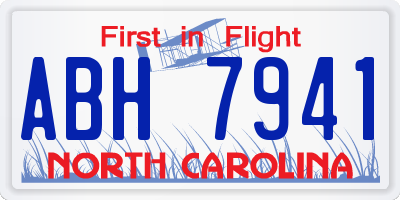 NC license plate ABH7941