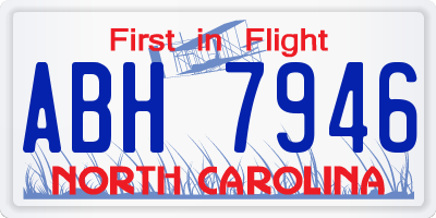 NC license plate ABH7946