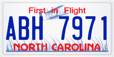 NC license plate ABH7971