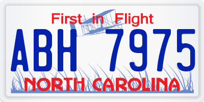 NC license plate ABH7975