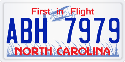NC license plate ABH7979