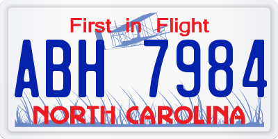 NC license plate ABH7984