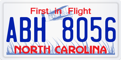NC license plate ABH8056