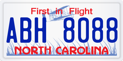 NC license plate ABH8088