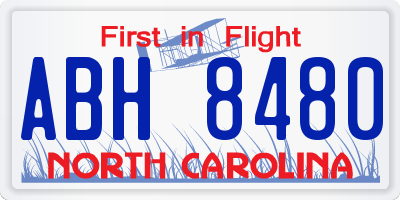 NC license plate ABH8480
