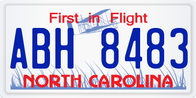 NC license plate ABH8483