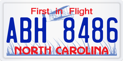 NC license plate ABH8486