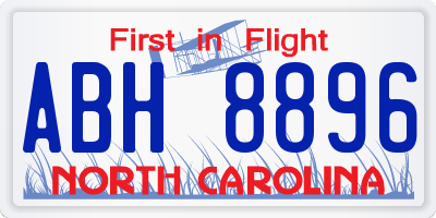 NC license plate ABH8896