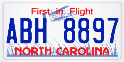 NC license plate ABH8897