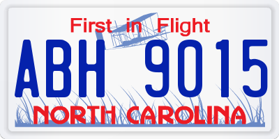 NC license plate ABH9015