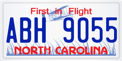 NC license plate ABH9055