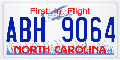 NC license plate ABH9064