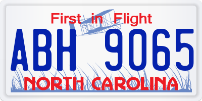 NC license plate ABH9065