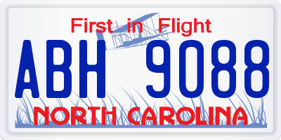 NC license plate ABH9088
