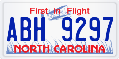 NC license plate ABH9297