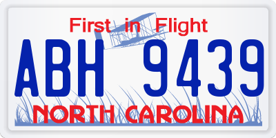 NC license plate ABH9439