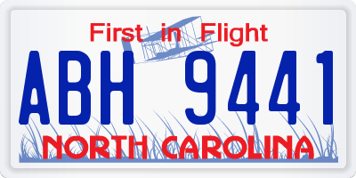 NC license plate ABH9441