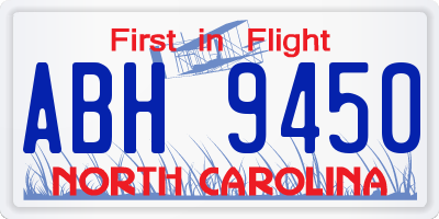 NC license plate ABH9450