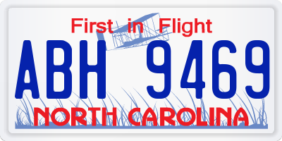 NC license plate ABH9469
