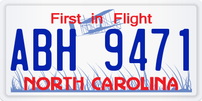 NC license plate ABH9471