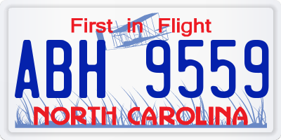 NC license plate ABH9559