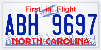 NC license plate ABH9697