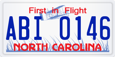 NC license plate ABI0146