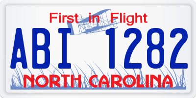 NC license plate ABI1282