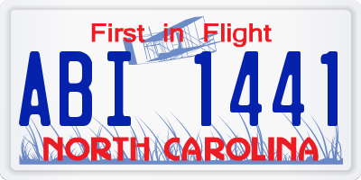 NC license plate ABI1441