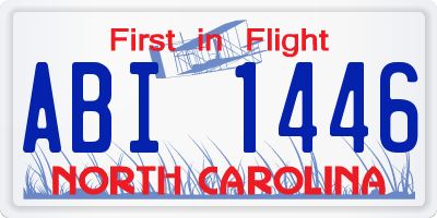 NC license plate ABI1446