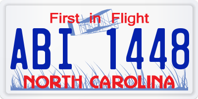 NC license plate ABI1448