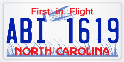 NC license plate ABI1619