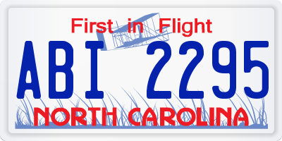 NC license plate ABI2295