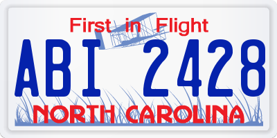 NC license plate ABI2428