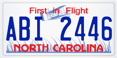 NC license plate ABI2446