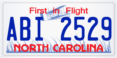 NC license plate ABI2529