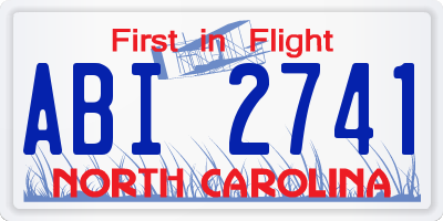 NC license plate ABI2741
