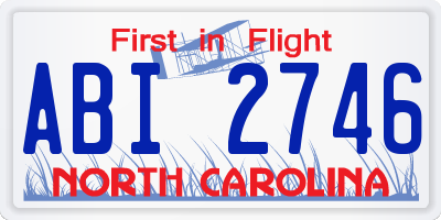 NC license plate ABI2746