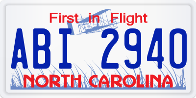 NC license plate ABI2940