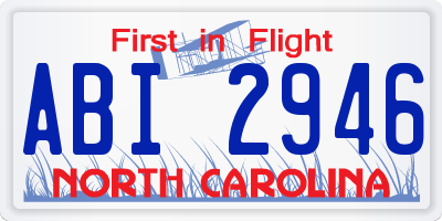 NC license plate ABI2946
