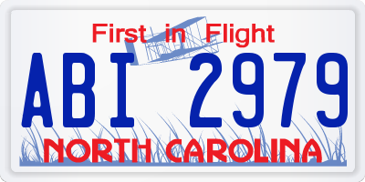 NC license plate ABI2979