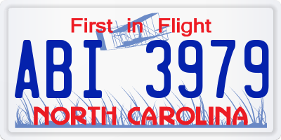 NC license plate ABI3979