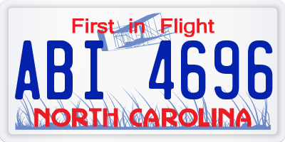 NC license plate ABI4696