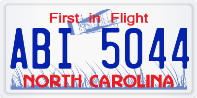 NC license plate ABI5044