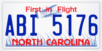 NC license plate ABI5176