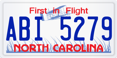 NC license plate ABI5279